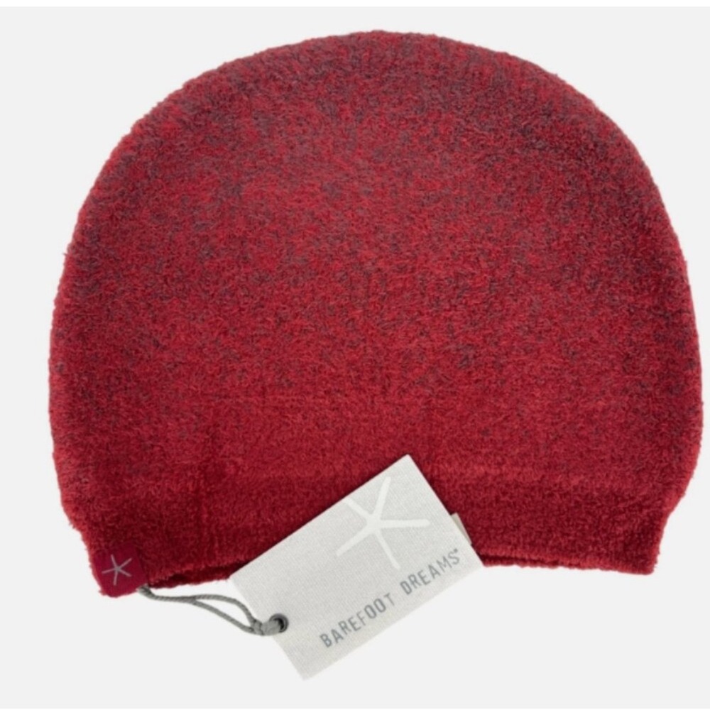 NWT Barefoot Dreams CozyChic Lite Confetti Beanie‎ Red Crimson/Rosewood
